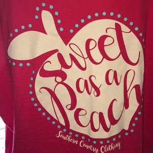 💥2/$4💥Sweet as a peach 🍑 Delta cotton XL Tee